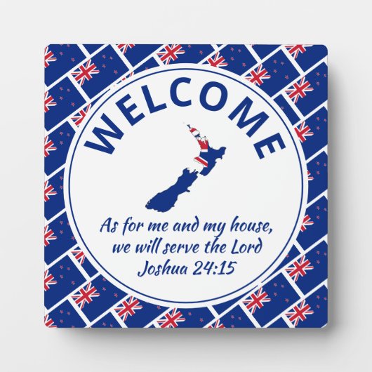 Joshua 24:15 für mich und mein Haus NEW ZEALAND Fotoplatte (Vorderseite)