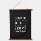 Joshua 24:15 für mich und meine Bibelkunst im Haus Wandteppich Mit Holzrahmen (Vorderseite)