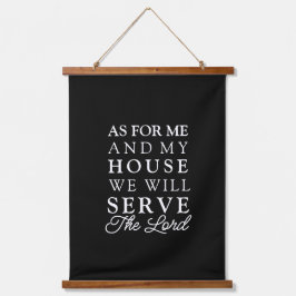 Joshua 24:15 für mich und meine Bibelkunst im Haus Wandteppich Mit Holzrahmen