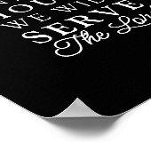 Joshua 24:15 für mich und meine Hausschrift Poster (Ecke)