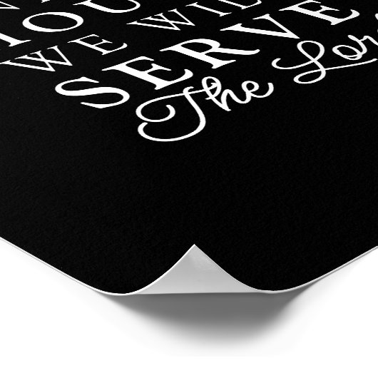 Joshua 24:15 für mich und meine Hausschrift Poster (Ecke)