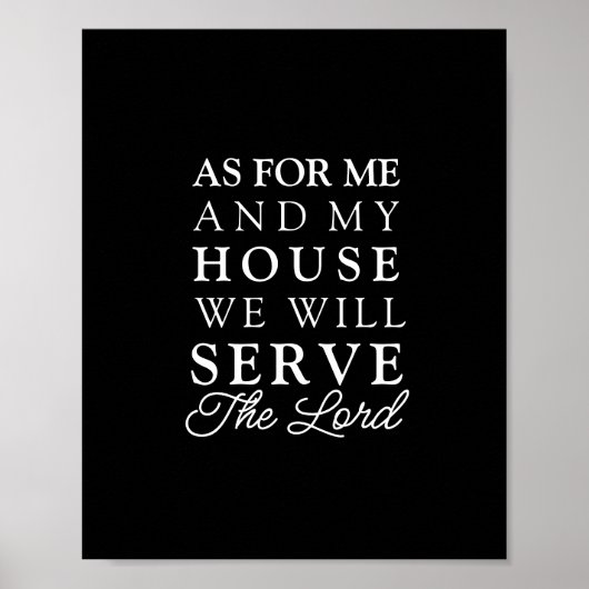 Joshua 24:15 für mich und meine Hausschrift Poster (Vorne)