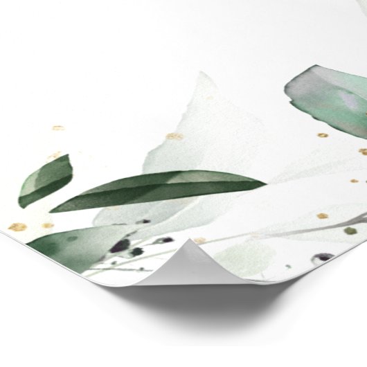 Joshua 24:15 Nahtlose Grenzen von Blätter Poster (Ecke)