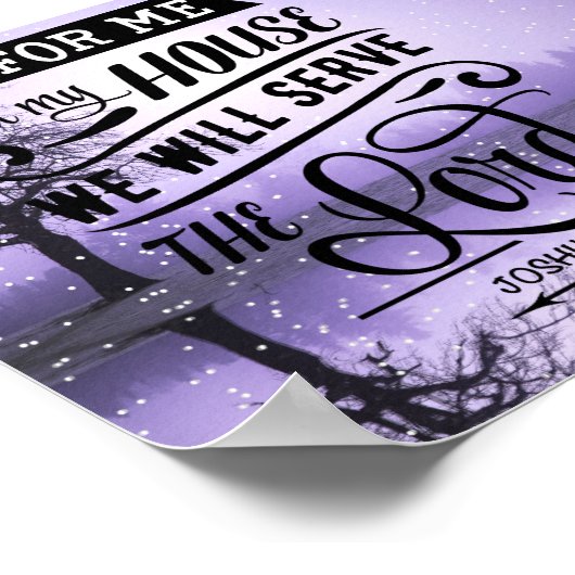 Joshua 24:15 poster (Ecke)