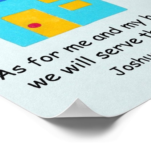 Joshua 24:15 poster (Ecke)