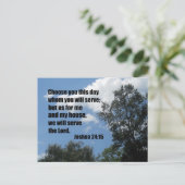 Joshua 24:15 postkarte (Stehend Vorderseite)