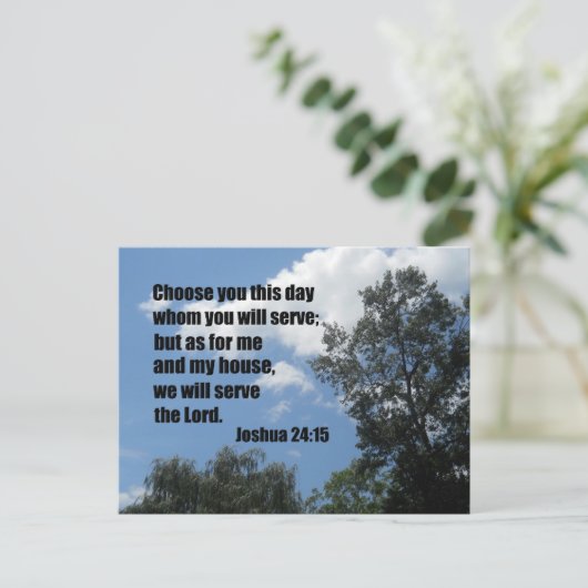 Joshua 24:15 postkarte (Stehend Vorderseite)