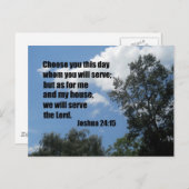 Joshua 24:15 postkarte (Vorne/Hinten)