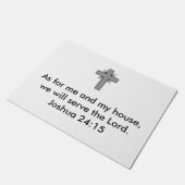 Joshua-24:15 Tür-Matte Fußmatte (Schrägansicht)