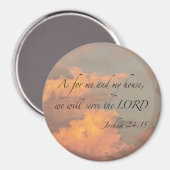 Joshua 24:15 Und ich und... Magnet (Vorderseite/Rückseite)