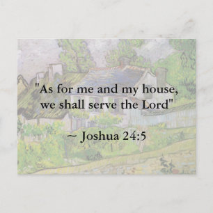 Joshua 24:15 Van Gogh House Postkarte