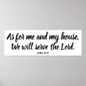 Joshua 24:15 Was mich angeht... Serbe dem Herrn Sc Poster (Vorne)