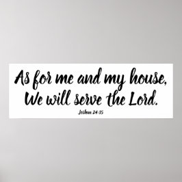Joshua 24:15 Was mich angeht... Serbe dem Herrn Sc Poster