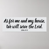 Joshua 24:15 Was mich angeht... Serbe dem Herrn Sc Poster (Vorne)