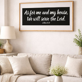 Joshua 24:15 Was mich angeht... Serbe dem Herrn Sc Poster