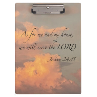 Joshua 24:15 Was mich betrifft und... Zwischenabla Klemmbrett