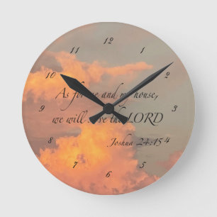 Joshua 24:15 Was mich und...die Acrylmauer Runde Wanduhr
