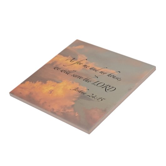 Joshua 24:15 Was mich und... Keramik Tile Fliese (Seite)