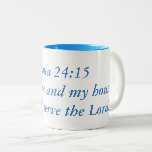 Joshua-24:15… was mich und mein Haus anbetrifft, Zweifarbige Tasse (VorderseiteRechts)
