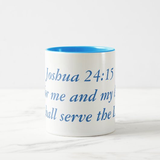 Joshua-24:15… was mich und mein Haus anbetrifft, Zweifarbige Tasse (Mittel)