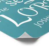 Joshua 24:15 Was mich und mein Haus betrifft.. Poster (Ecke)