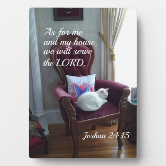 Joshua 24:15 Was mich und mein Haus betrifft, werd Fotoplatte
