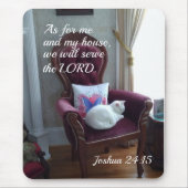 Joshua 24:15 Was mich und mein Haus betrifft, werd Mousepad (Vorne)