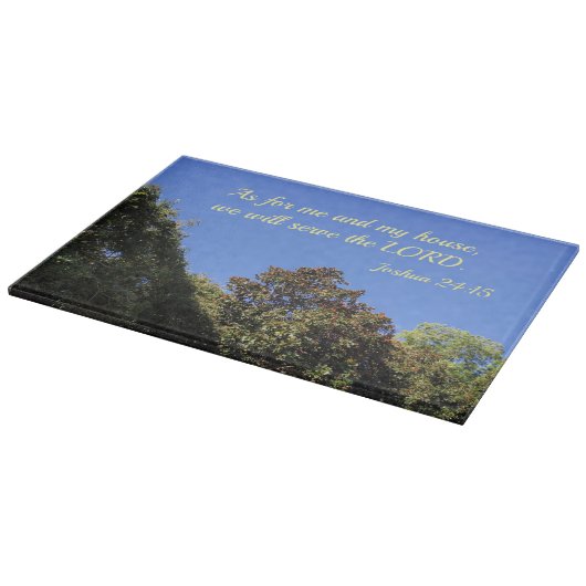 Joshua 24:15 Was mich und mein Haus betrifft, werd Schneidebrett (Ecke)