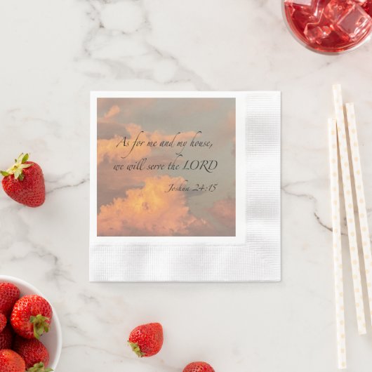 Joshua 24:15 Was mich und mein... Paper Napkin Serviette (Beispiel)