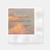 Joshua 24:15 Was mich und mein... Paper Napkin Serviette (Vorderseite)