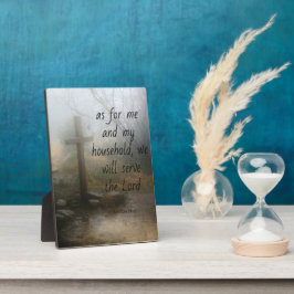 Joshua 24:15 Was mich und meinen Haushalt betrifft Fotoplatte