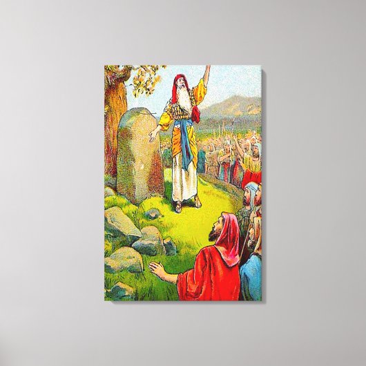 Joshua 24:1-15 Joshuas Abschiedszeit-Leinwand Leinwanddruck (Vorderseite)