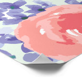 Joshua 24 Bibelverse wird Blumenkunst servieren Poster (Ecke)