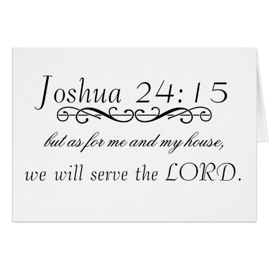 Joshua 24 Scripture Verse Grußkarte (Vorderseite (Horizontal))