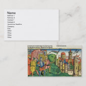 Joshua 6 4-21 der Fall von Jericho, vom 'Nurem Visitenkarte (Vorne/Hinten)