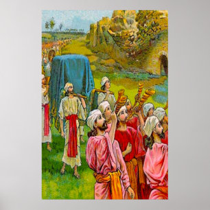 Joshua 6 The Wall of Jericho Falls Flat Poster