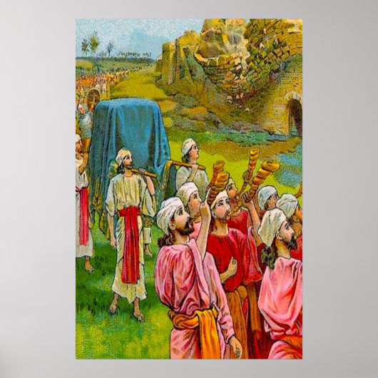 Joshua 6 The Wall of Jericho Falls Flat Poster (Vorne)