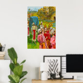 Joshua 6 The Wall of Jericho Falls Flat Poster (Heimbüro)