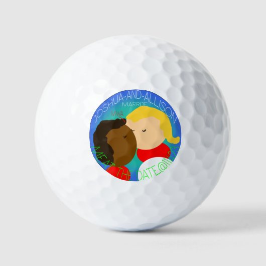 Joshua & Aliston Golf Golfball (Vorderseite)
