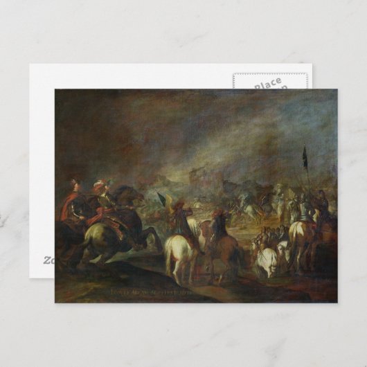 Joshua an den Mauern von Jericho Postkarte (Vorne/Hinten)