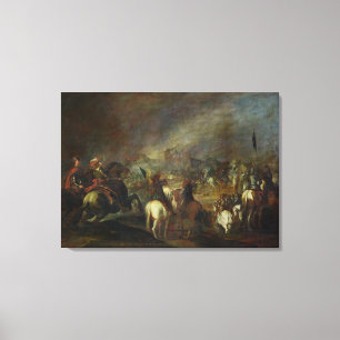 Joshua an den Wänden von Jericho Leinwanddruck