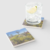 Joshua-Baum-Nationalpark in Bloom Steinuntersetzer (Seitenansicht)