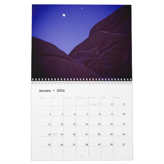 Joshua-Baum-Nationalpark Kalender (Jan 2026)