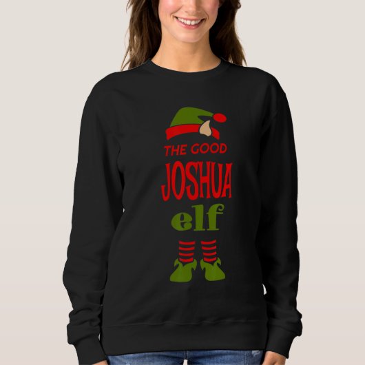 JOSHUA Elf Good Christmas Matching Pajama Party Sweatshirt (Vorderseite)