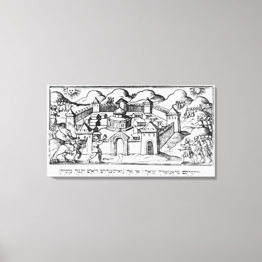 Joshua in den Mauern von Jericho Leinwanddruck (Vorderseite)