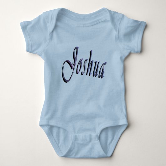 Joshua, Jungenname, Babys, Blue Body Anzug Baby Strampler (Vorderseite)