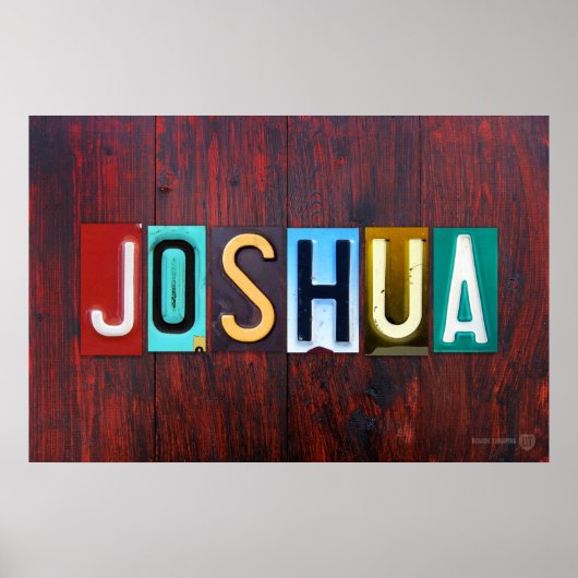 JOSHUA Lizenzschild Art Name-Zeichen Poster (Vorne)