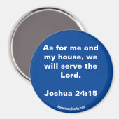 Joshua Magnet 24:15 Bible Verse (Vorderseite/Rückseite)