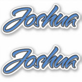 Joshua Name blue Aufkleber Sticker Stickerset (Vorderseite)