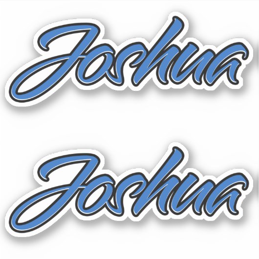 Joshua Name blue Aufkleber Sticker Stickerset (Vorderseite)